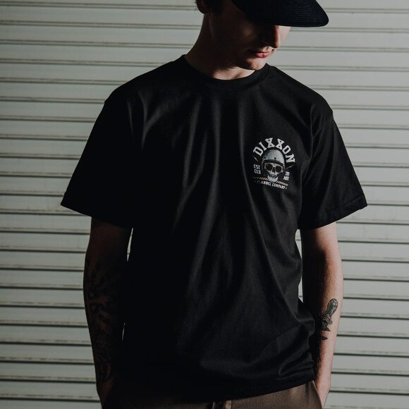 NWT Dixxon Flannel Brain Bucket Motorcycle Helmet T-Shirt in Black (MiUSA) - Picture 2 of 4